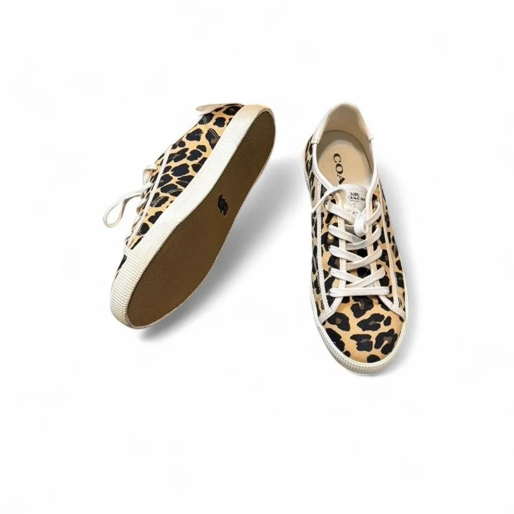 Coach Leopard‎ Print Low Top Sneakers